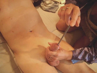 Boyfriends testicles needle extreme dirty