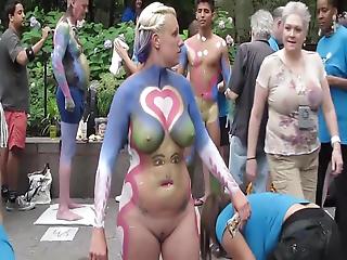 The I. reccomend hotties nude body painted public
