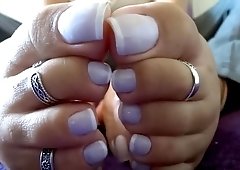 Sexy toes with french manicure