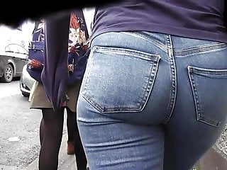 best of Walking tight candid milf jeans