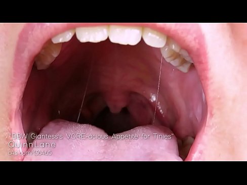 Giantess swallows gummy bears