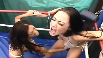 Sexy naked natural tits catfight