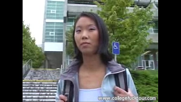 Asian college girl caught parking