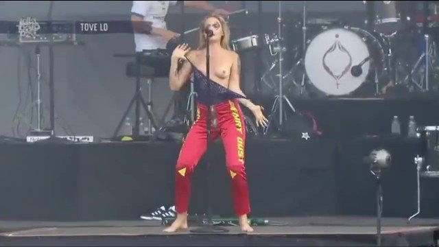 'Tove Lo' Getting Changed at concert! Amazing Perky Boobs!