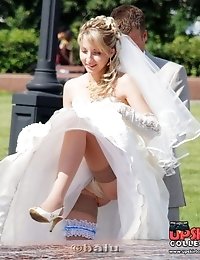 Bride upskirt stockings voyeur