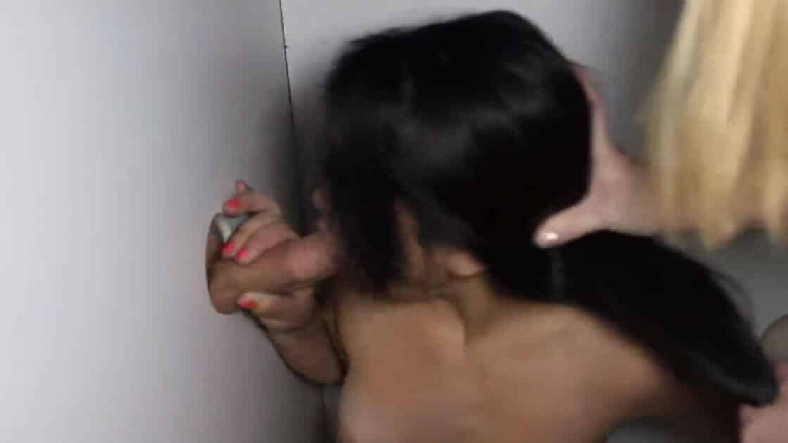 Teens first glory hole action