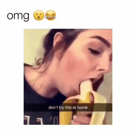 Deepthroat banana animated gif