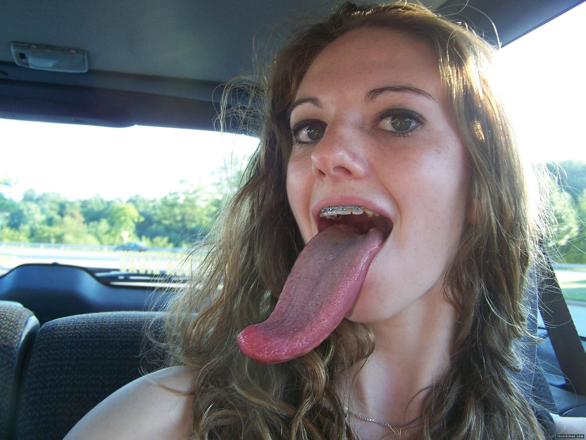 porn long tongue head