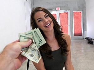 Playful slut works money