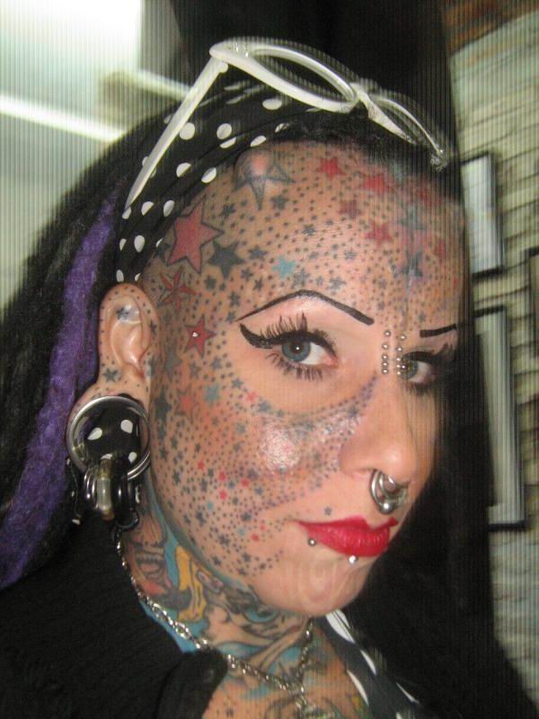 Extreme tattoo piercing