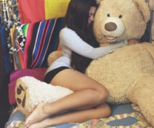 Girl humps giant teddy