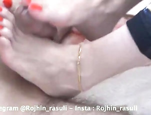 best of Rasuli toenails footjob comshut green long rojhin