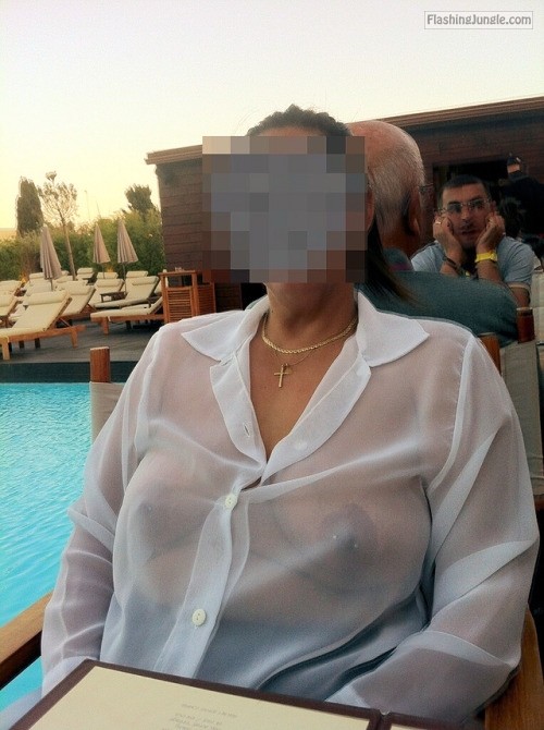 Opaline reccomend wife through shirt flashing tits